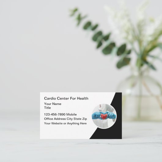 Medische hartkliniek cardioloog visitekaartje (Staand voorkant)
