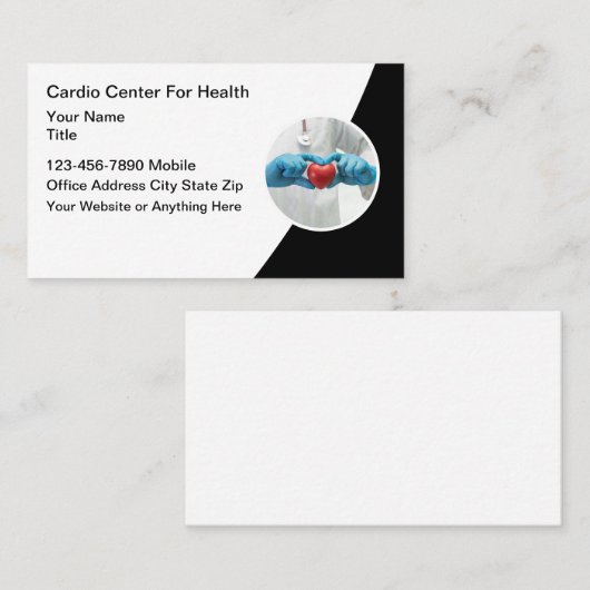 Medische hartkliniek cardioloog visitekaartje (Voorkant / Achterkant)
