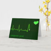 Medische hartmonitor en aangepast bericht kaart (Gele Bloem)