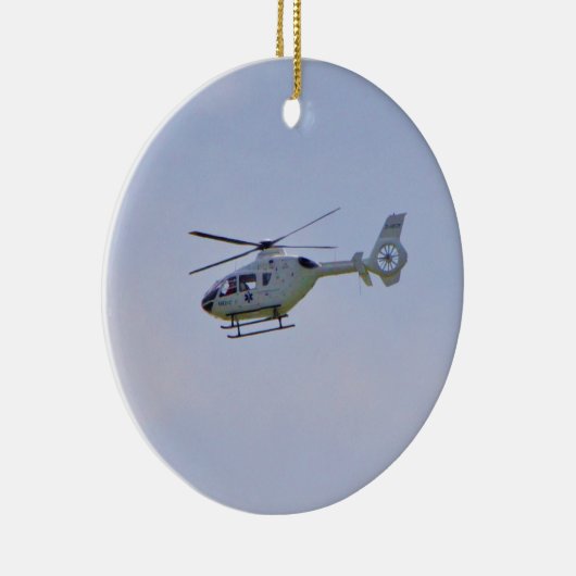Medische helikopter keramisch ornament (Rechts)
