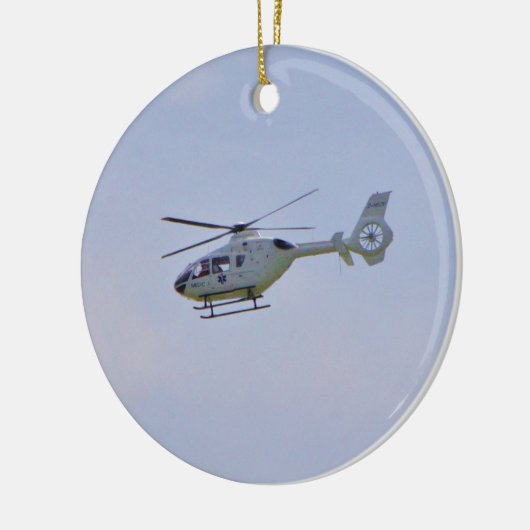 Medische helikopter keramisch ornament (Links)