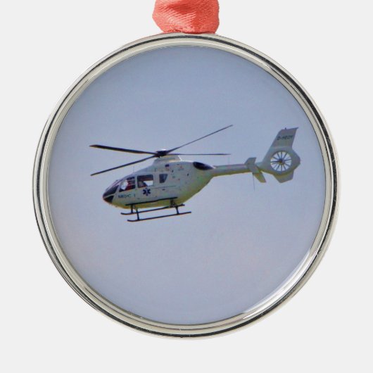 Medische helikopter metalen ornament (Voorkant)