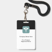Medische Home Gezondheid Veld Personeel Naam Badge (Achterkant met lanyard)