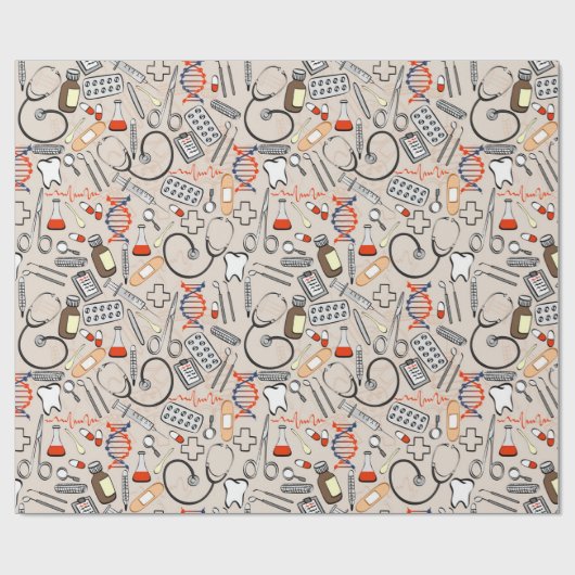 Medische hulpmiddelen cadeaupapier (Vlak)