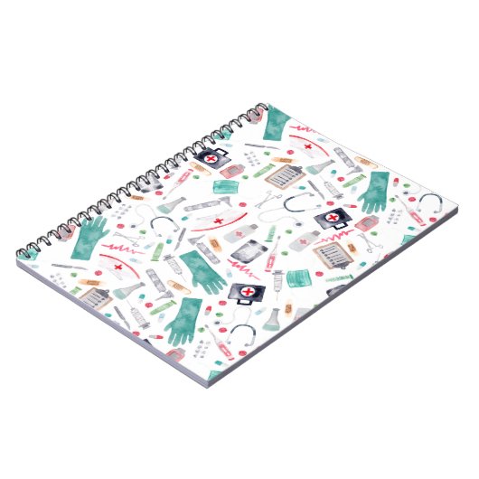 Medische hulpmiddelen in Waterverf Notitieboek (Linkerzijde)