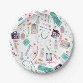 Medische hulpmiddelen in Waterverf Papieren Bordje (Voorkant)