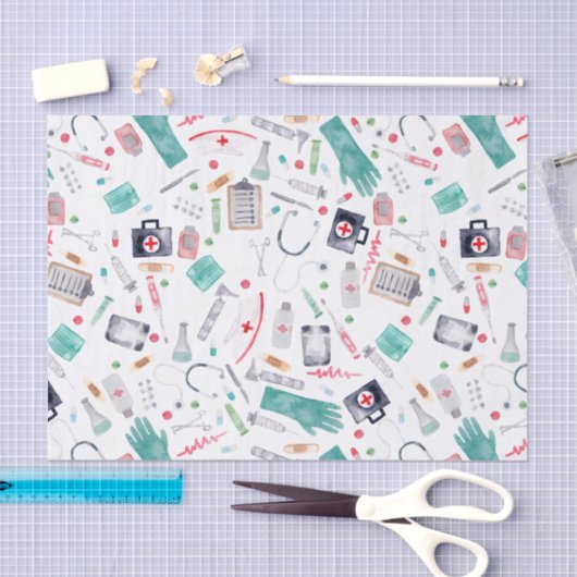 Medische hulpmiddelen in Waterverf Tissuepapier (Craft)