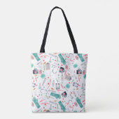 Medische hulpmiddelen in Waterverf Tote Bag (Achterkant)