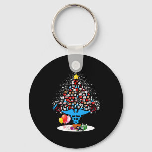 Medische Hulpmiddelen Kerstboom Grappige Verpleegs Sleutelhanger