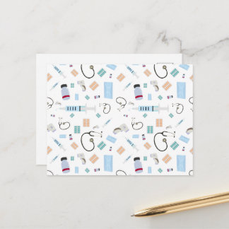 Medische hulpmiddelen voor artsen in de gezondheid briefkaart