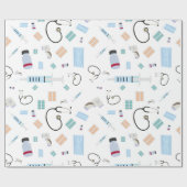 Medische hulpmiddelen voor artsen in de gezondheid cadeaupapier (Vlak)