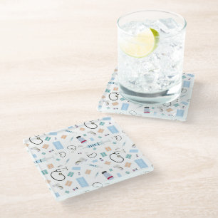 Medische hulpmiddelen voor artsen in de gezondheid glazen onderzetter