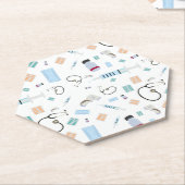 Medische hulpmiddelen voor artsen in de gezondheid kartonnen onderzetters (Schuin)