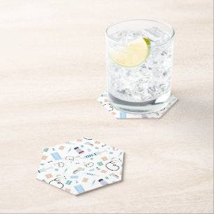 Medische hulpmiddelen voor artsen in de gezondheid kartonnen onderzetters