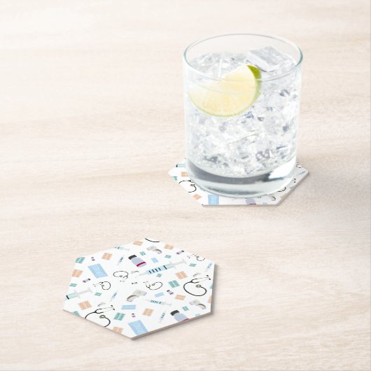 Medische hulpmiddelen voor artsen in de gezondheid kartonnen onderzetters (Insitu)