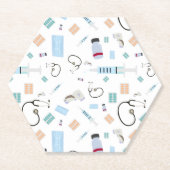 Medische hulpmiddelen voor artsen in de gezondheid kartonnen onderzetters (Voorkant)