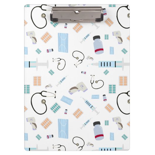 Medische hulpmiddelen voor artsen in de gezondheid klembord (Voorkant)
