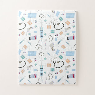 Medische hulpmiddelen voor artsen in de gezondheid legpuzzel