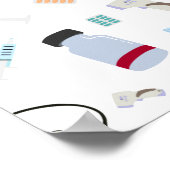 Medische hulpmiddelen voor artsen in de gezondheid poster (Hoek)