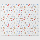 Medische hulpmiddelen voor klinische artsen en ver cadeaupapier (Vlak)