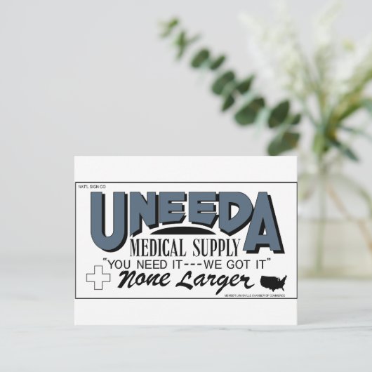 Medische hulpverlening zonder behoeften (terugkeer briefkaart (Staand voorkant)