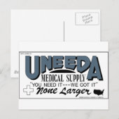 Medische hulpverlening zonder behoeften (terugkeer briefkaart (Voorkant / Achterkant)