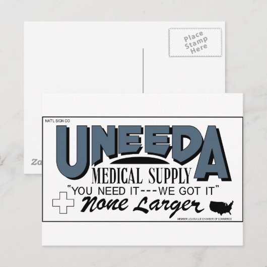 Medische hulpverlening zonder behoeften (terugkeer briefkaart (Voorkant / Achterkant)