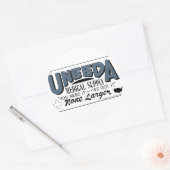 Medische hulpverlening zonder behoeften (terugkeer ronde sticker (Envelop)