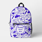 Medische Iconen Patroon  Gezondheidszorg Bedrukte Rugzak (Voorkant)