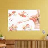 Medische illustratie met informatie over de thorac canvas afdruk (Insitu (Woonkamer))