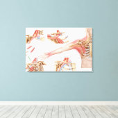 Medische illustratie met informatie over de thorac canvas afdruk (Insitu (Houten vloer))