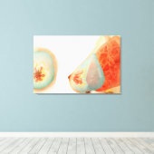 Medische illustratie van de borst van het Vrouw Canvas Afdruk (Insitu (Houten vloer))