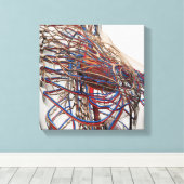 Medische illustratie van de borstslagaders van het canvas afdruk (Insitu (Houten vloer))