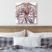 Medische illustratie van de borstslagaders van het canvas afdruk (Insitu (Slaapkamer))