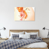 Medische illustratie van de geslachtsorganen van d canvas afdruk (Insitu (Slaapkamer))