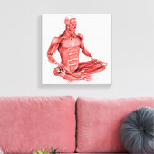 Medische illustratie van de mannelijke spieren canvas afdruk (Insitu (Woonkamer))