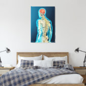 Medische illustratie van de menselijke hersenen en canvas afdruk (Insitu (Slaapkamer))