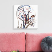 Medische illustratie van hoofdletsels 1 canvas afdruk (Insitu (Woonkamer))
