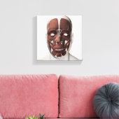 Medische illustratie van mannelijke gezichtsspiere canvas afdruk (Insitu (Woonkamer))