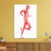 Medische illustratie van mannelijke spieren met dr canvas afdruk (Insitu (Woonkamer))