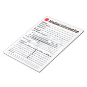 Medische informatie Noodkoelkast Notitieblok (Schuin)