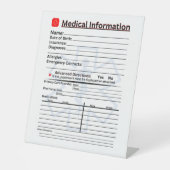 Medische informatie Noodkoelkast Reclamebord Met Voetstuk (Voorkant)