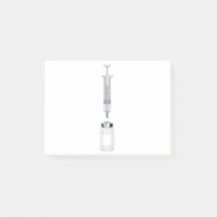 Medische injectieflacon en spuit post-it® notes