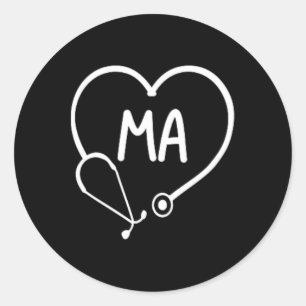 Medische Instant Ma CMA Verpleegkundige Arts Ronde Sticker