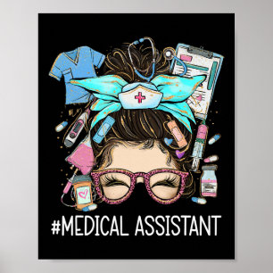 Medische Instant Ma CMA Verpleegkundige Messy Bun Poster