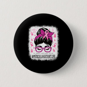 Medische Instant Messy Bun Vrouwen Borstkanker Awa Ronde Button 5,7 Cm