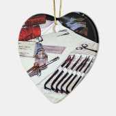 Medische instrumenten keramisch ornament (Links)