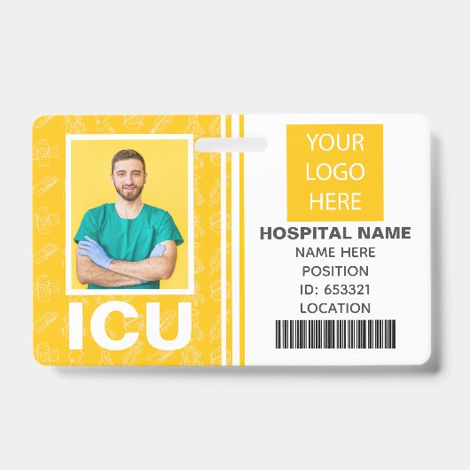 Medische Intensive Care Unit Pasfoto Badge (Voorzijde)