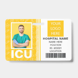 Medische Intensive Care Unit Pasfoto Badge