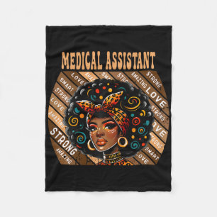 Medische Istant Afro Black History Month Voor Vrou Fleece Deken